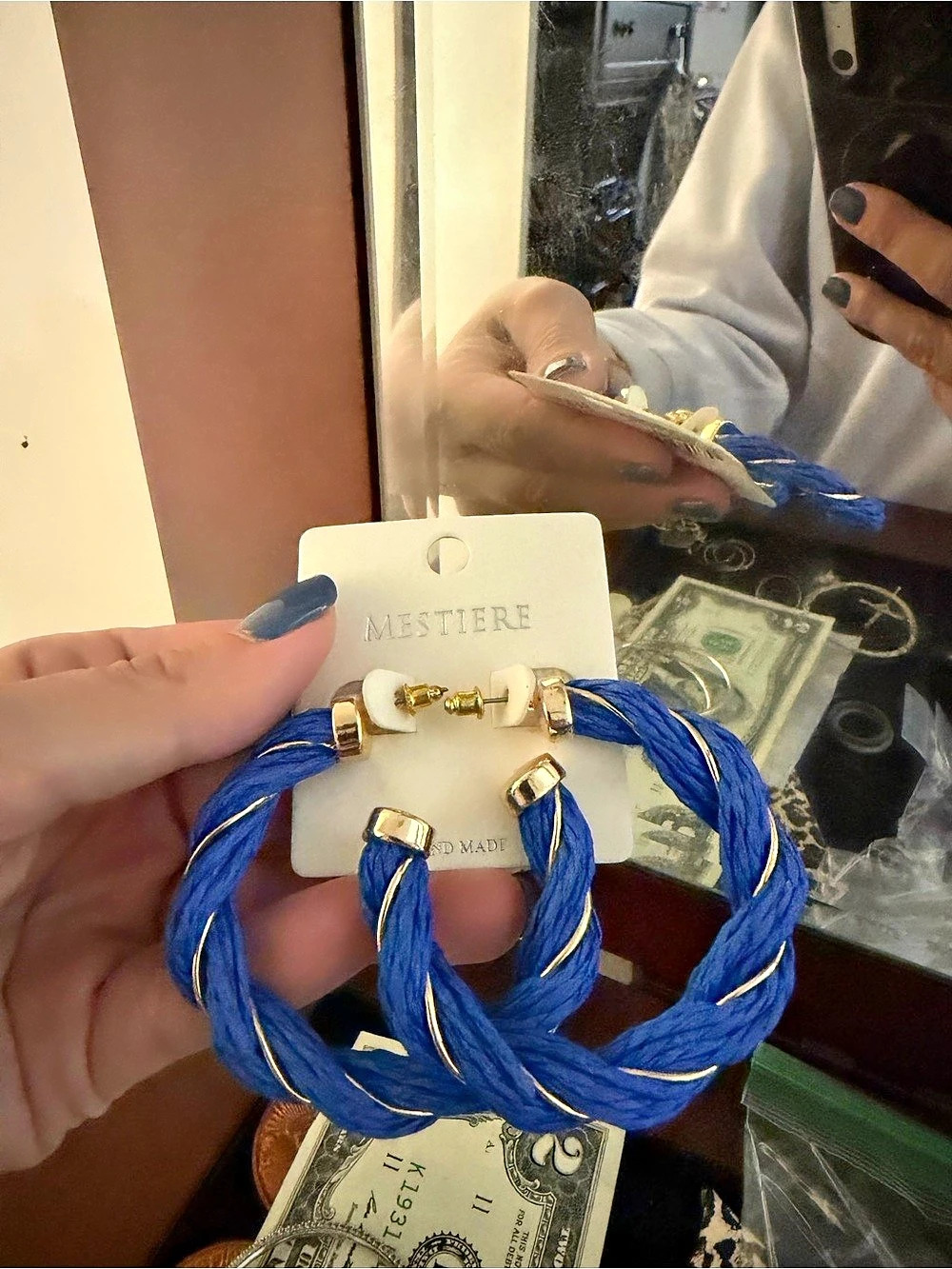 MESTIERE Blue & Gold Braided Bracelet Set NWT